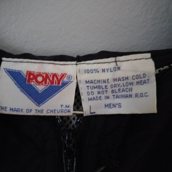 Pony 1/4 Zip Windbreaker Pullover Jacket-Large-Hooded-Front Pocket-Vented-Vintag - Picture 6 of 7